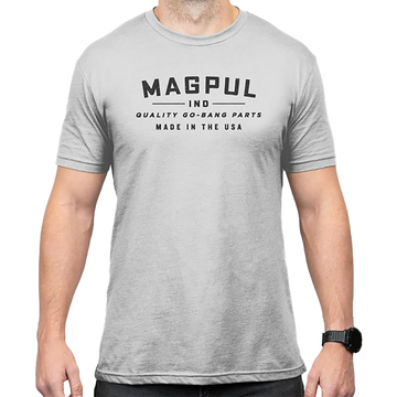Magpul Industries Go Bang Parts Stone Gray Heather Cotton/Polyester Short Sleeve T-Shirt - 2XL