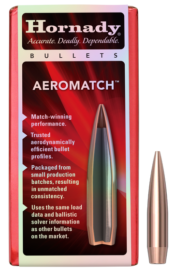 Hornady Aeromatch 6.5mm .264 140gr HPBT Reloading Bullets - 100/Box