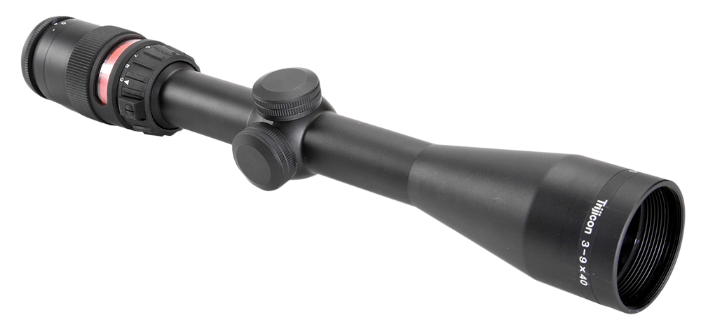 Trijicon AccuPoint 3-9x40mm 1" Tube Illuminated Red Triangle Post Riflescope - Matte Black