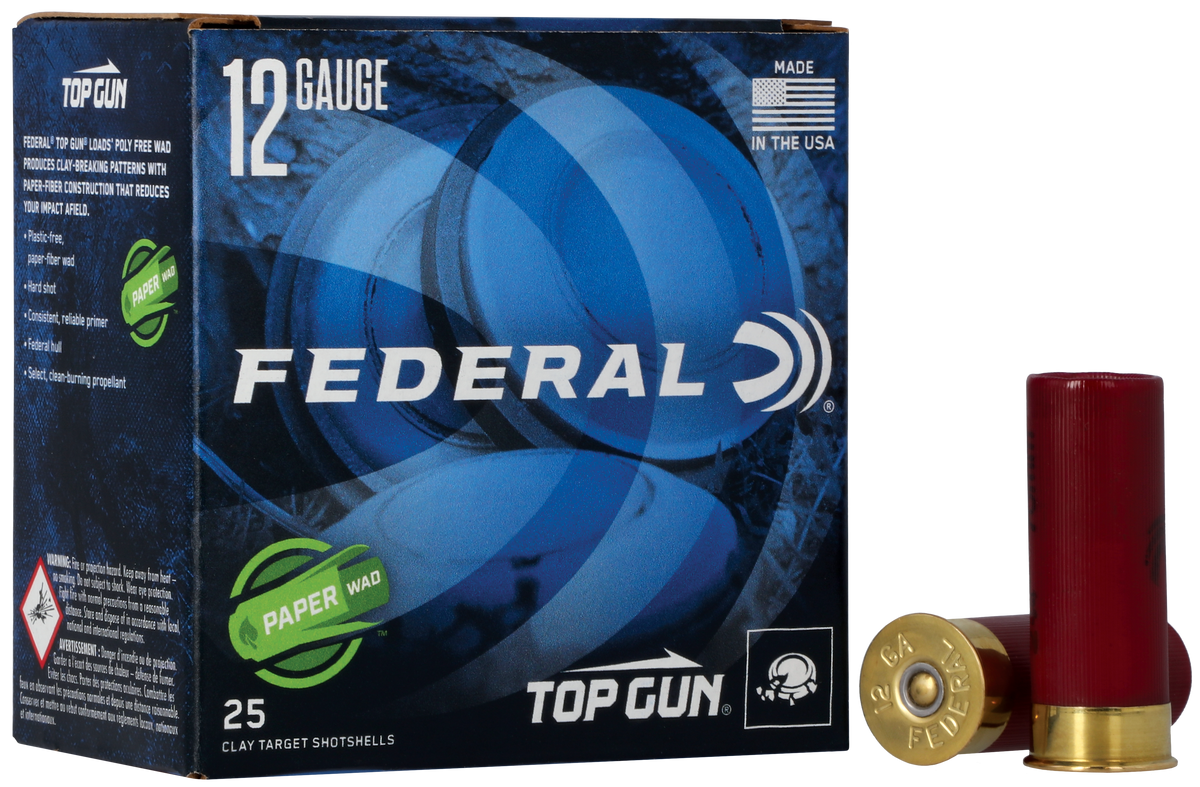 Federal Top Gun Paper Wad 12 Gauge 2.75" 1oz 7.5 Shot - Box or Case