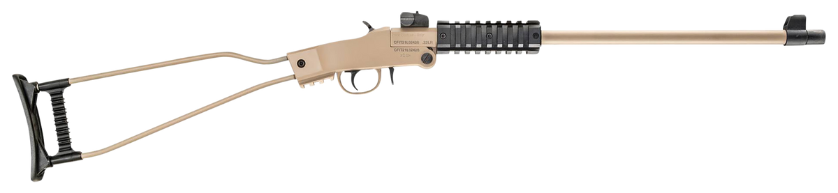 Chiappa Firearms Little Badger 22 LR 16.5" 1-Rd Break-Open Single Shot Rifle - Desert Sand Cerakote