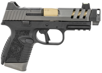 FN 509 CC Edge 9mm Luger 4.20" 10+1 Semi-Auto Pistol - Gold Threaded Barrel, Compensator