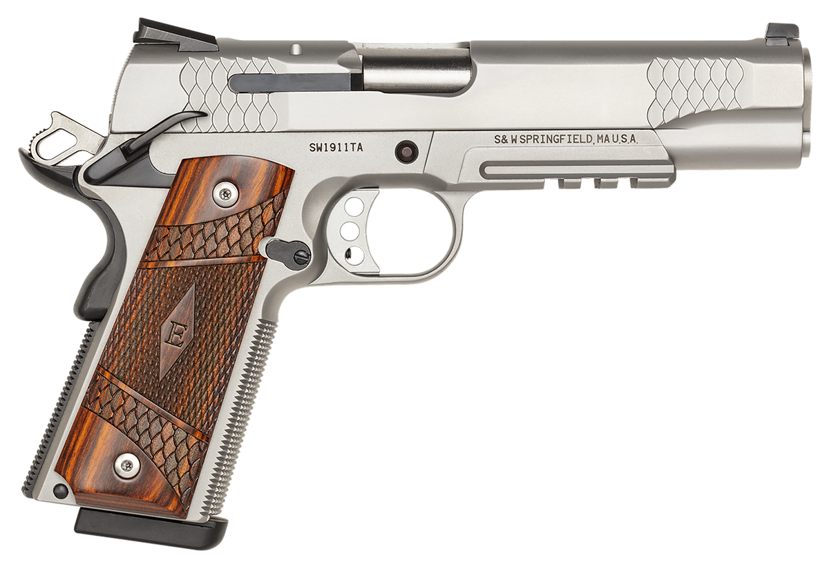 Smith & Wesson 1911 E-Series 45 ACP 5" 8+1 SAO Pistol - Matte Silver