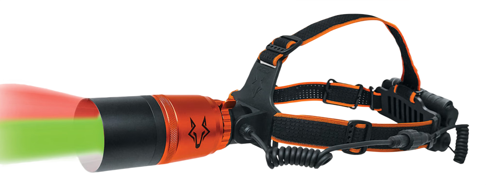 Foxpro Quadlamp Quad Lamp Rechargeable LED Headlamp - Red/Green/White Cree LED