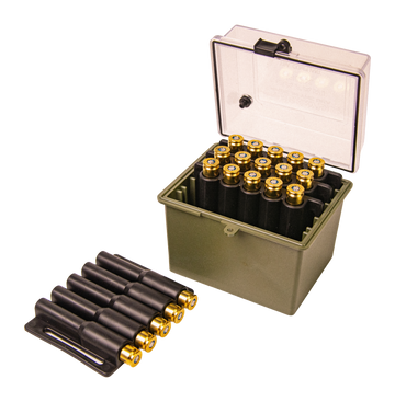 Berry's 63753 Safari Small Magnum 20rd Ammo Box Clear Lid/Olive Base