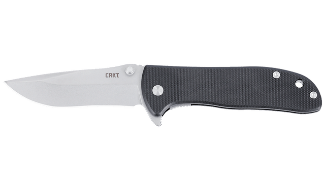 Columbia River CRKT Drifter 6450D2C 2.88" Folding Drop Point Plain D2 Stonewashed Black G-10 Liner Lock Knife