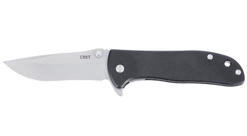 Columbia River CRKT Drifter 6450D2C 2.88" Folding Drop Point Plain D2 Stonewashed Black G-10 Liner Lock Knife
