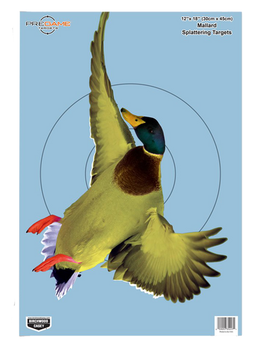 Birchwood Casey Pregame Duck 12" x 18" Reactive Hanging Paper Target - 8 Pack