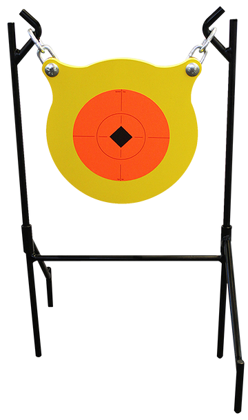 Birchwood Casey World of Targets Boomslang 9.5" AR500 Steel Gong Standing Target - Orange/Yellow