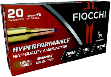 Fiocchi Hyperformance 7mm PRC 150gr Barnes Tipped TSX 20 Bx/10 Cs - Box or Case