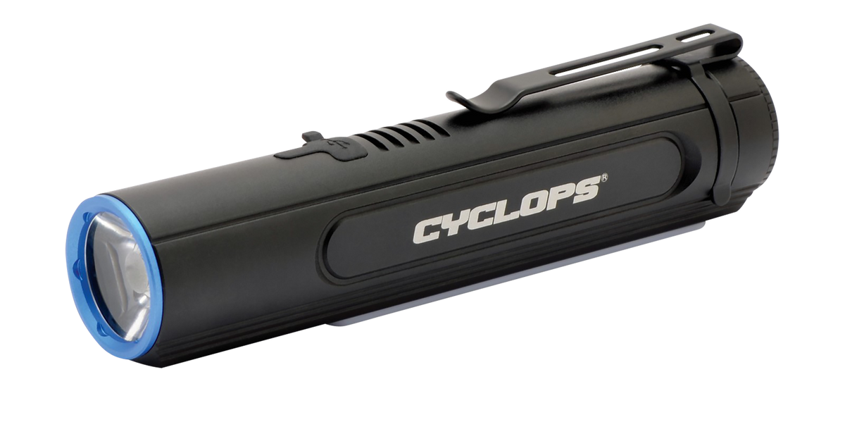 Cyclops CYC-FL2000COB Ultra Bright COB Utility Light 500/2000 Lumen Rechargeable Flashlight - Black