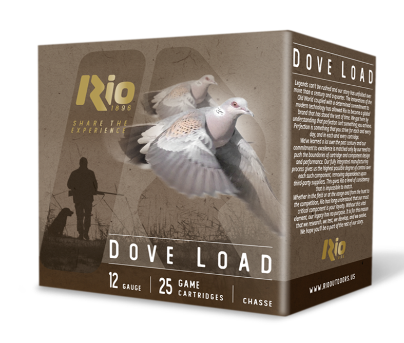 Rio Ammunition Dove Load 12 Gauge 2.75" 1-1/8 oz #7.5 Shot - Box or Case