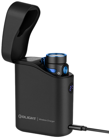 Olight Baton 4 Premium Edition 1300 Lumens Rechargeable EDC Flashlight w/ Charging Case - Black Anodized