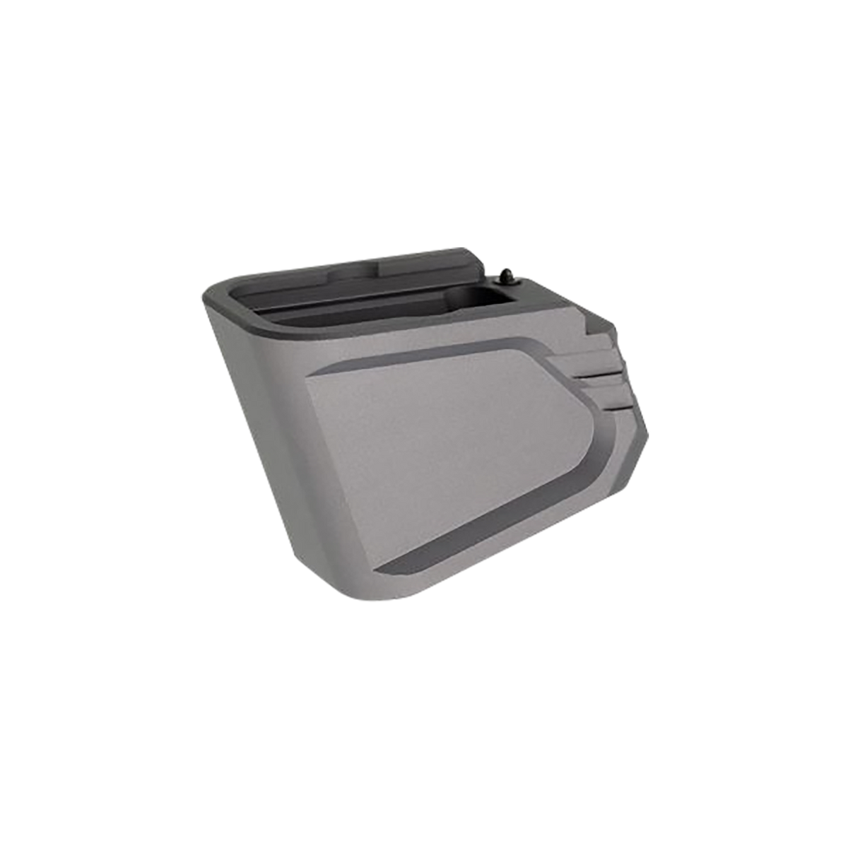 Tyrant CNC TDG17MAGEXG Magazine Extension Fits Glock 17/19X/22/34/45 +5-Rd Aluminum - Gray