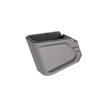 Tyrant CNC TDG17MAGEXG Magazine Extension Fits Glock 17/19X/22/34/45 +5-Rd Aluminum - Gray