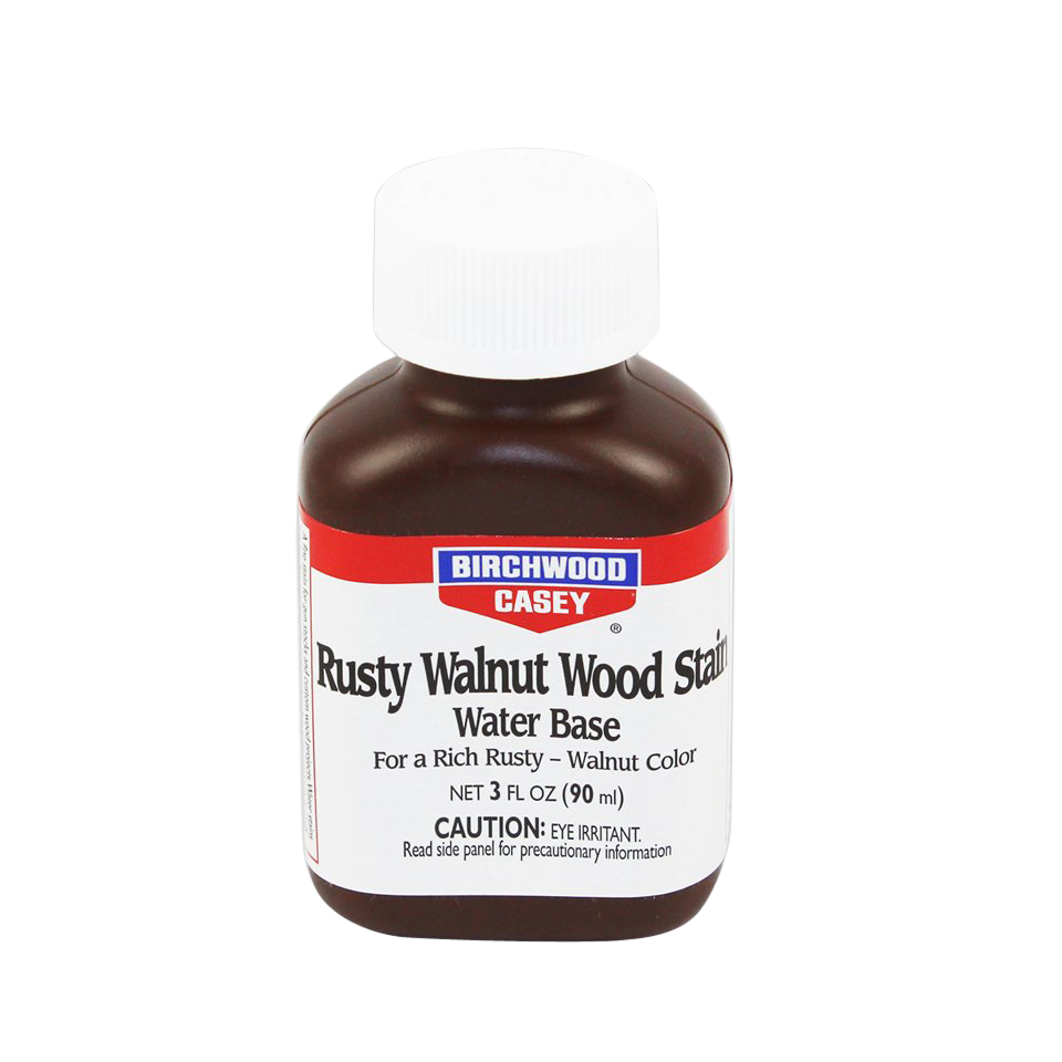 Birchwood Casey Rusty Walnut Wood Stain Water-Based 3 oz Bottle
