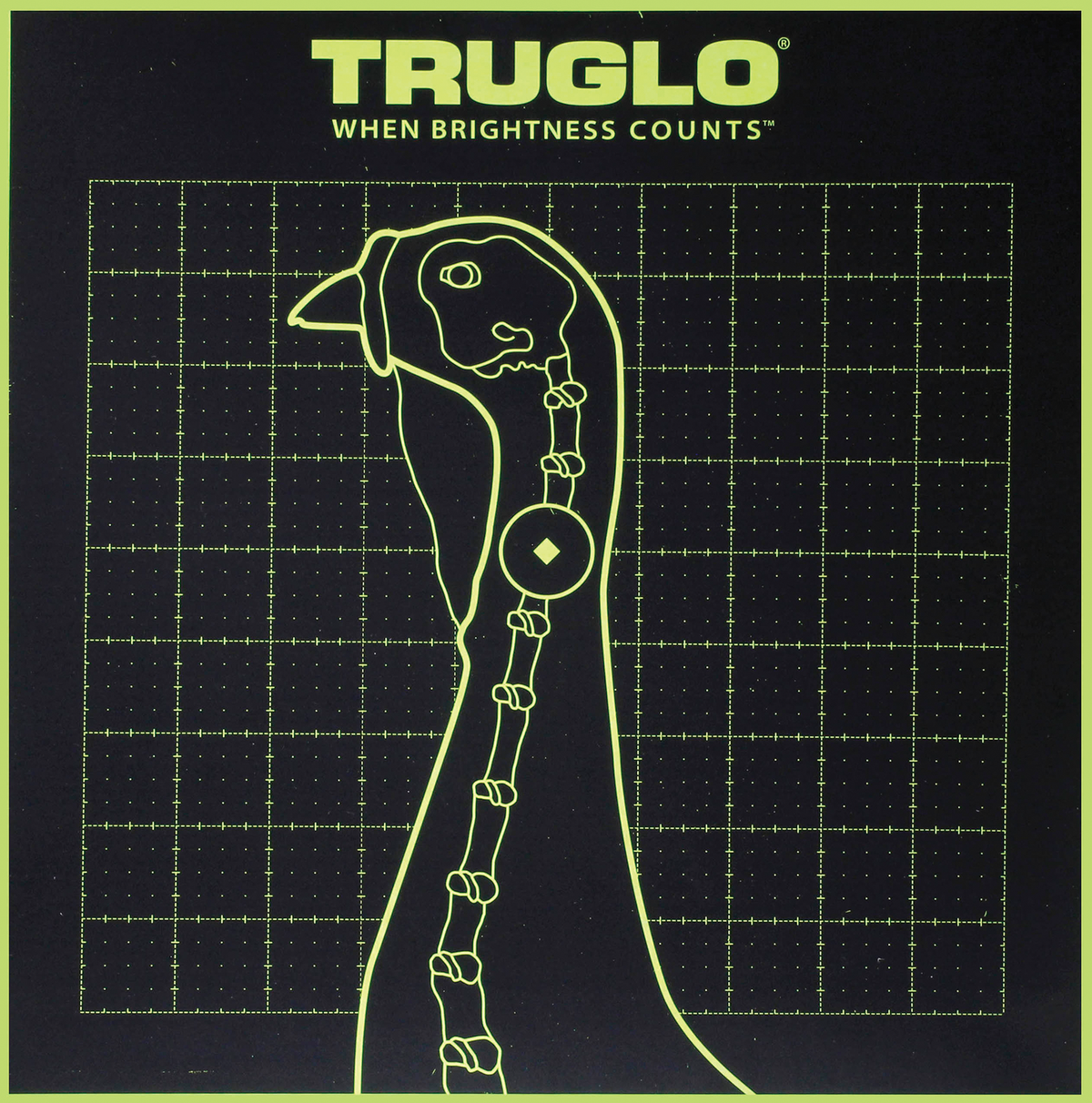 TruGlo Tru-See TG12A6 Turkey Target 12"x12" Self-Adhesive Heavy Paper 6-Pack - Black/Green Fluorescent Splatter