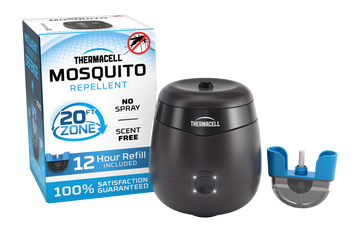 Thermacell E55X Rechargeable Mosquito Repeller Charcoal Gray 20 ft 5.5-Hr