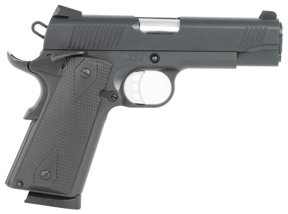 Tisas Arms 1911 Carry 9mm Luger 4.25" 9+1 SAO Semi-Auto Pistol - Black Cerakote