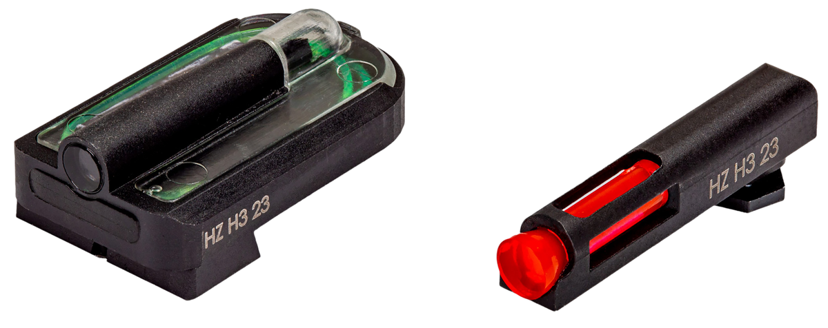 Hiviz FastDot H3 Sight Set for Glock MOS Red Fiber Optic Front / Green Tritium Rear