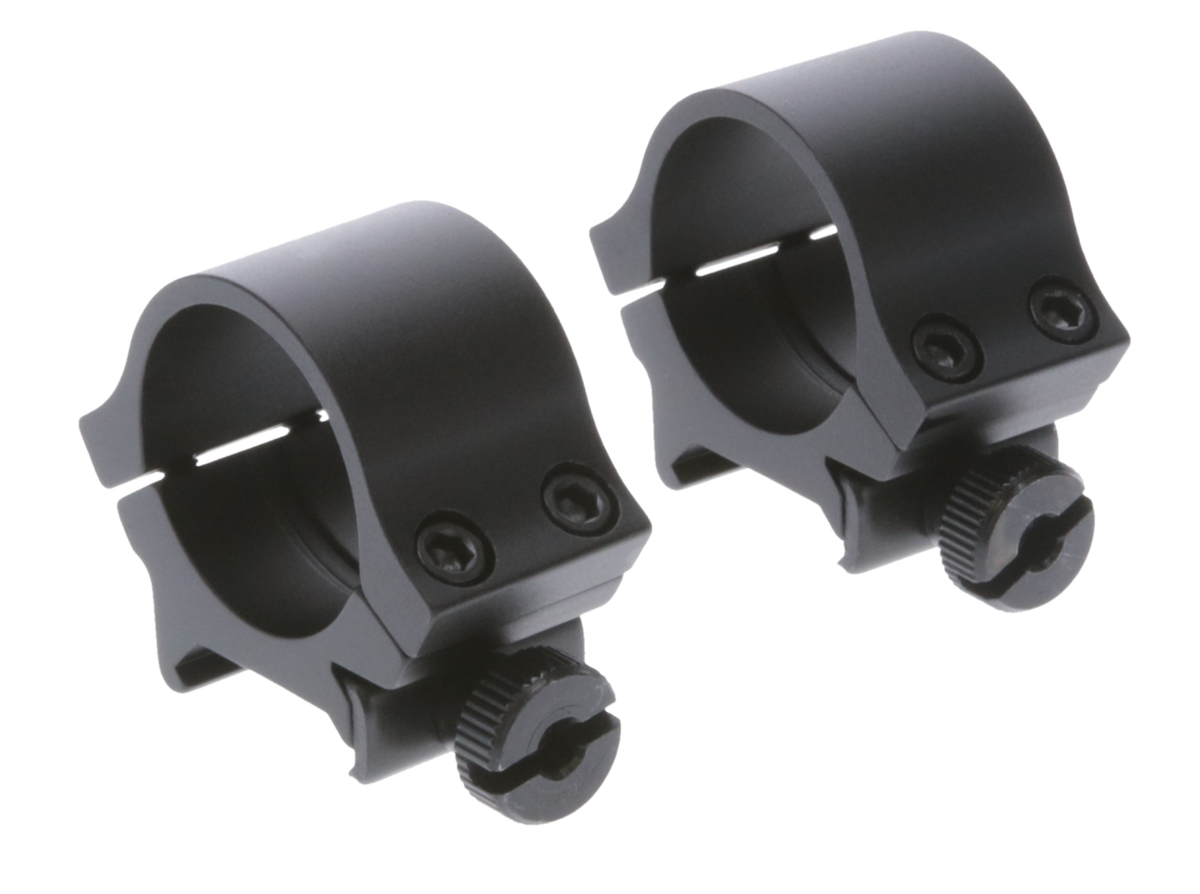 TruGlo Lightweight Scope Rings 1" Medium Quad Matte Black Picatinny/Weaver