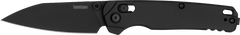 Kershaw Bel Air 3" Folding Reverse Tanto Plain BlackWash CPM MagnaCut - Black Aluminum