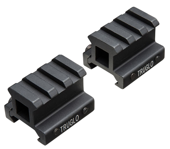 TruGlo TG8982B Picatinny Riser Mount 0.75 in 2-Piece AR Platform - Matte Black Anodized
