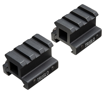 TruGlo TG8982B Picatinny Riser Mount 0.75 in 2-Piece AR Platform - Matte Black Anodized