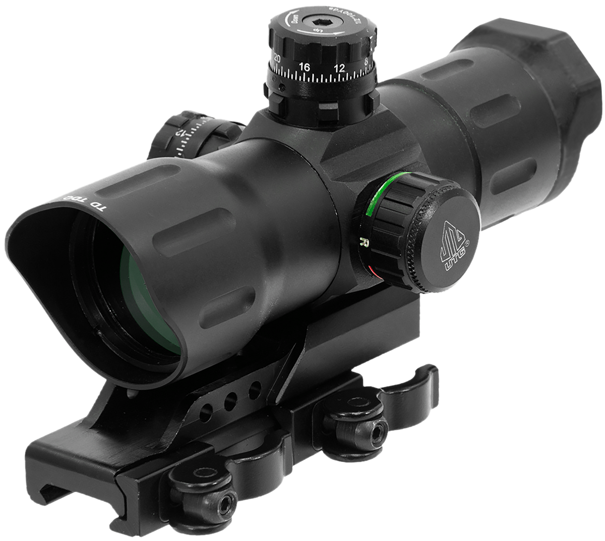 UTG ITA 6" Red/Green T-Dot Red Dot Sight w/ Offset QD Mount