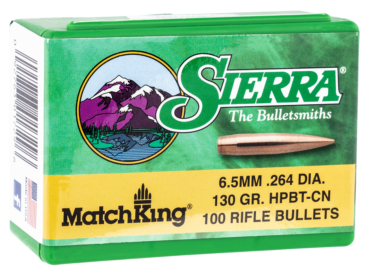 Sierra MatchKing 6.5 Creedmoor (.264) 130gr Hollow Point Boat Tail - 100/Box
