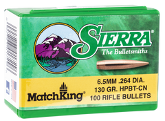 Sierra MatchKing 6.5 Creedmoor (.264) 130gr Hollow Point Boat Tail - 100/Box