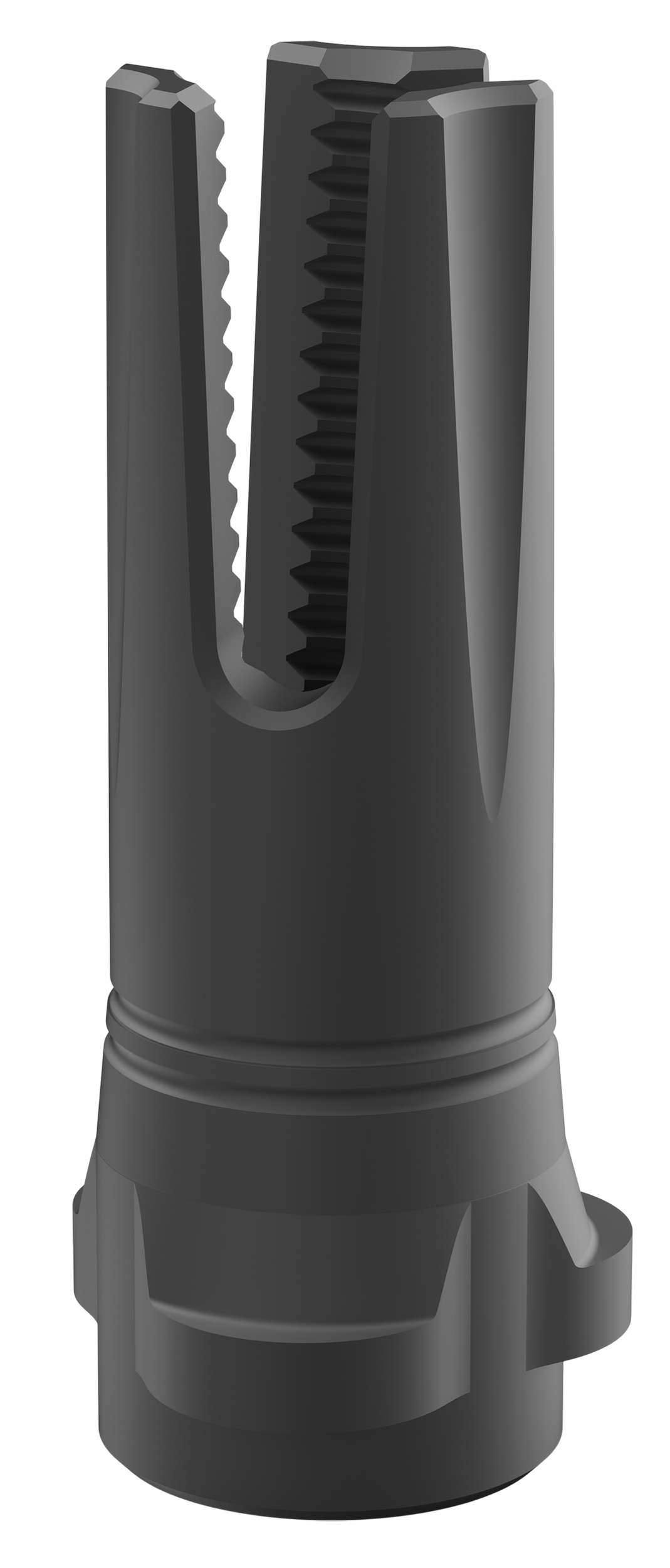 Breek Arms Scorch 3-Prong 9mm 5/8x24 Steel Flash Hider - Black Nitride - Breek-LOK 3QD
