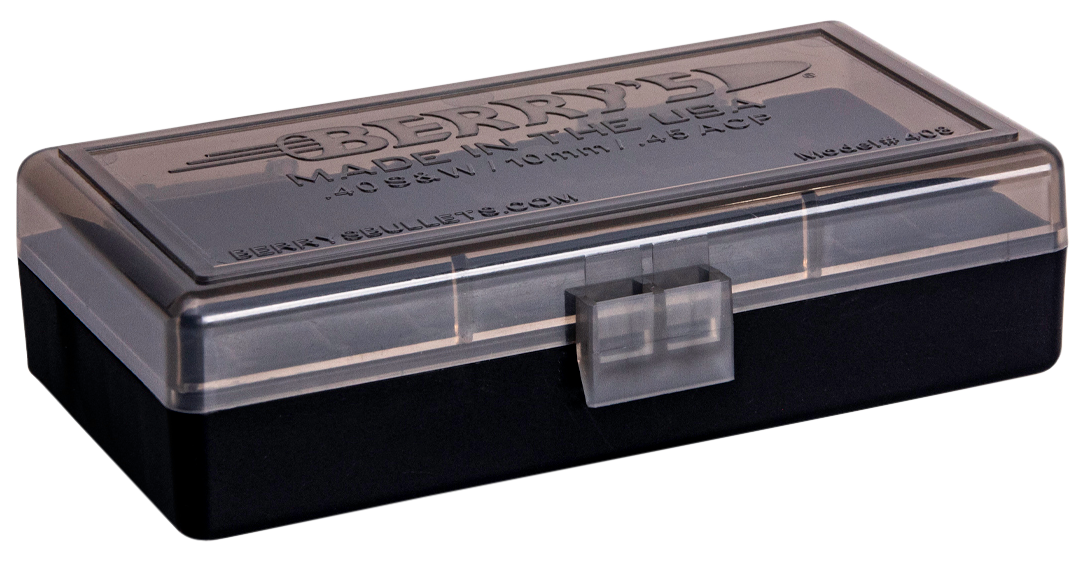 Berry's 13897 Ammo Box 40 S&W/45 ACP 50rd Smoke Lid w/Black Bottom
