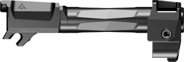 Radian Weapons R0873 Ramjet & Afterburner Combo 9mm Luger Fluted Stainless PVD - Glock 19 Gen3 - Black/Gray
