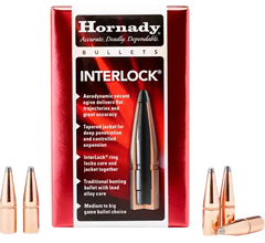 Hornady InterLock 270 Cal .277 140gr Boat Tail Spire Point Reloading Bullets - 100/Box