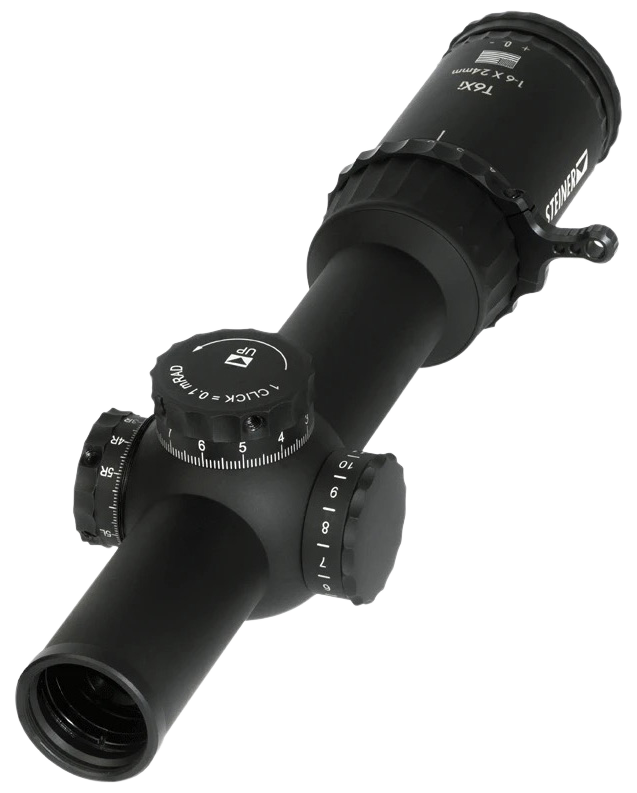 Steiner T6Xi 1-6x24mm 30mm Tube Illuminated KC-1 MIL FFP Riflescope - Throw Lever