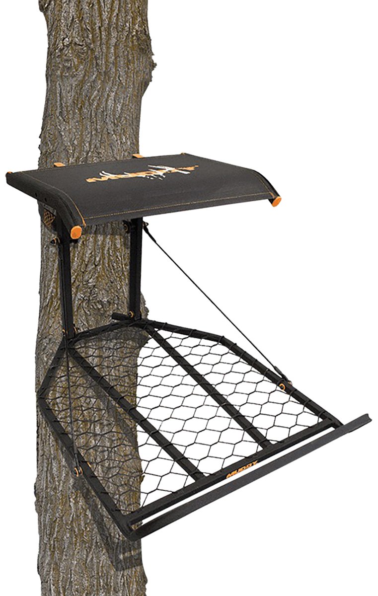 Muddy Boss XL Hang-On Tree Stand Black Flex-Tek/Steel Platform 25" W x 34" D 300 lb