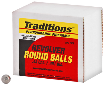 Traditions A1647 Revolver Round Ball .44 Cal 140gr Lead 100/Box