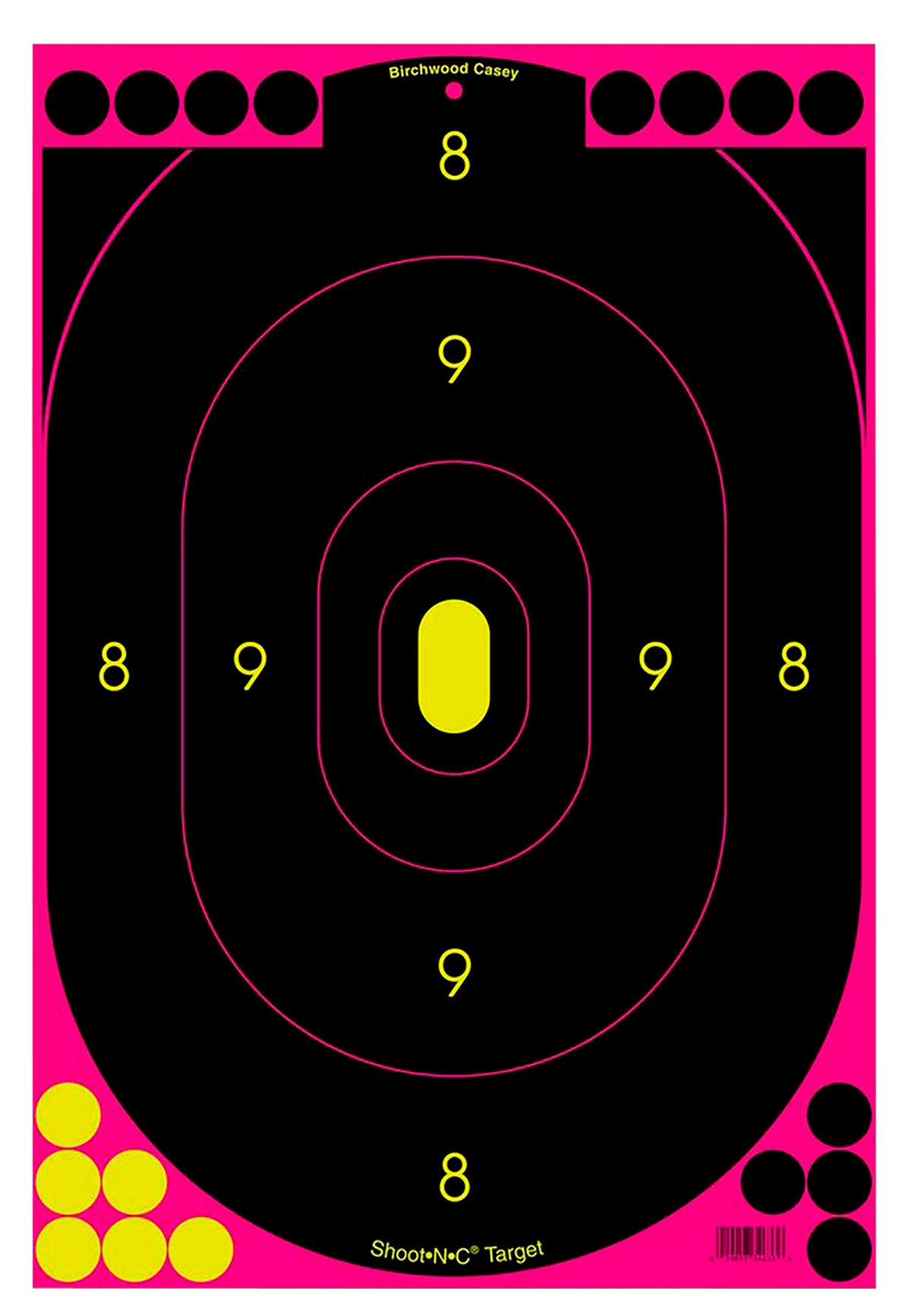 Birchwood Casey Shoot-N-C 12"x18" Oval Silhouette Reactive Paper Target 5 Pack
