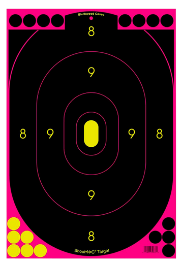 Birchwood Casey Shoot-N-C 12"x18" Oval Silhouette Reactive Paper Target 5 Pack