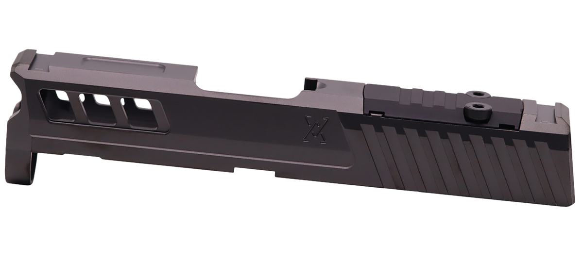 True Precision Axiom Optic Cut Slide - Fits Springfield Hellcat - RMS Cut - Black DLC 416R Stainless