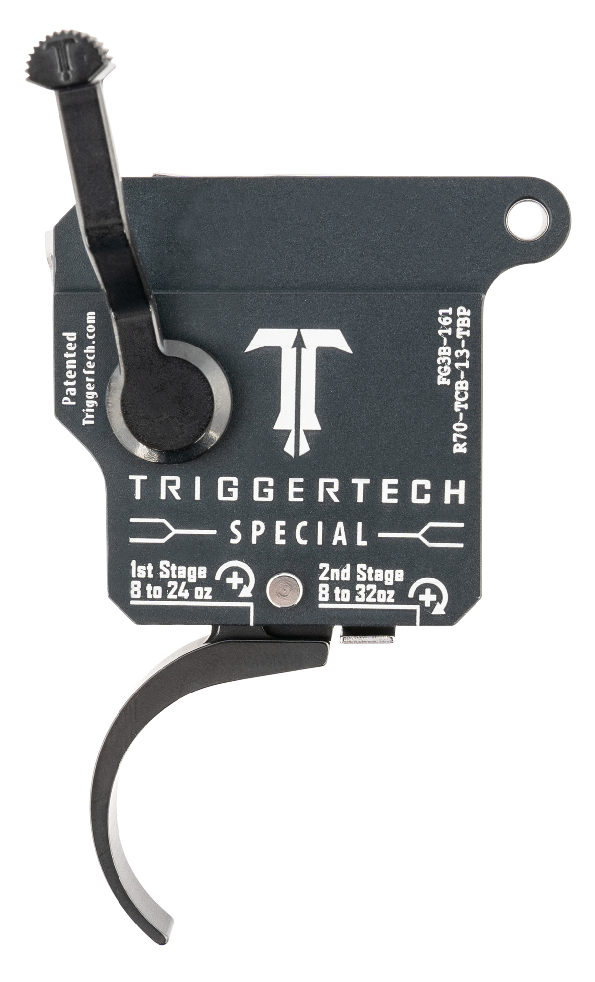 TriggerTech Special Two-Stage Pro Curved Trigger w/Bolt Release 1-3.50 lbs Matte Gray w/Black Parts for Remington 700 Right