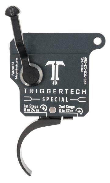 TriggerTech Special Two-Stage Pro Curved Trigger w/Bolt Release 1-3.50 lbs Matte Gray w/Black Parts for Remington 700 Right