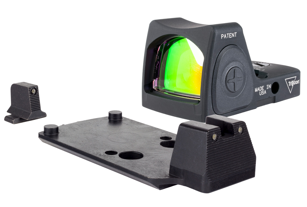 Trijicon RMR Type 2 RM06 1x 3.25 MOA Red Dot Sight - Matte Black - M17 / M18 Mount with Integrated Iron Sights