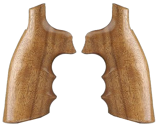 Hogue 10200 Fancy Hardwood Brown Goncalo Alves Finger Grooves Grip S&W K/L Frame Square Butt