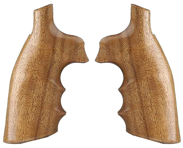Hogue 10200 Fancy Hardwood Brown Goncalo Alves Finger Grooves Grip S&W K/L Frame Square Butt