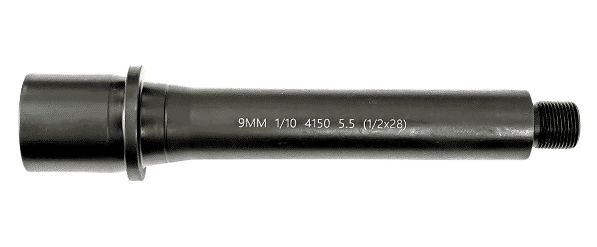 Lead & Steel AR9 9mm Luger 5.5" 1:10 Twist 1/2x28 Black Nitride CMV Straight Profile Barrel