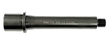Lead & Steel AR9 9mm Luger 5.5" 1:10 Twist 1/2x28 Black Nitride CMV Straight Profile Barrel