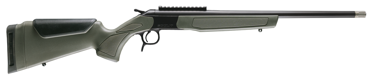 CVA Scout Spur Compact 410 Gauge 20" 1-Rd Single Shot Break Action Shotgun - Blued / OD Green Synthetic Stock