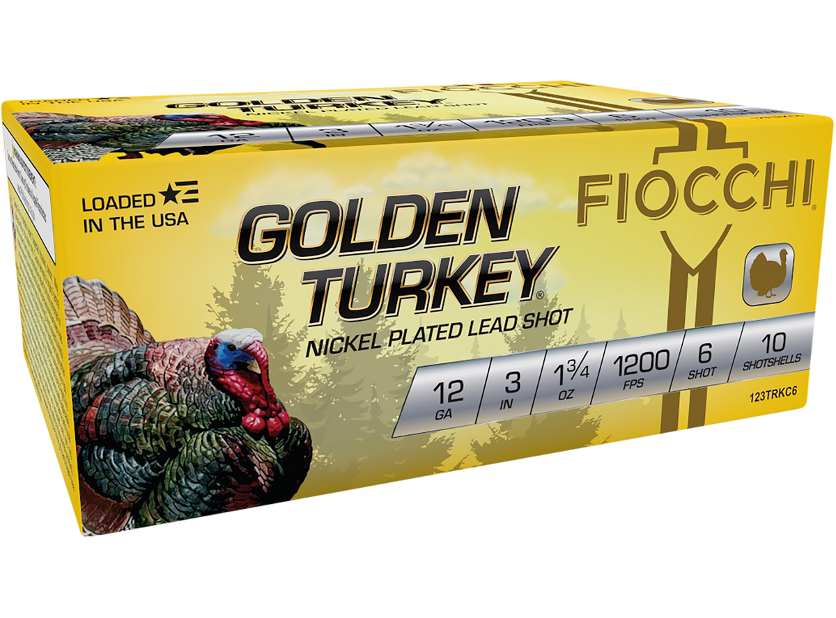 Fiocchi Golden Turkey 12 Gauge 3" 1 3/4 oz #6 Shot - Box or Case